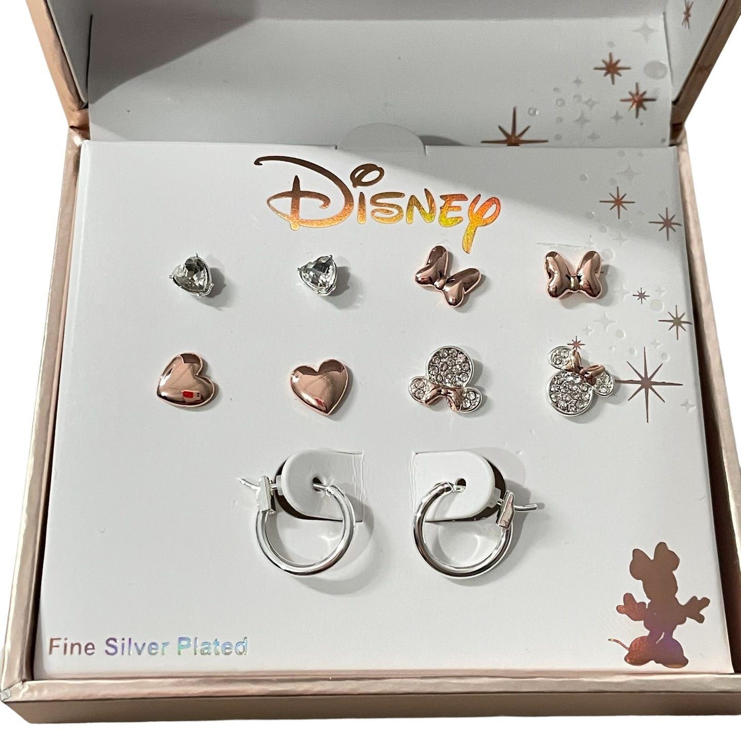 ARETES DISNEY MINNIE MOUSE PLATA