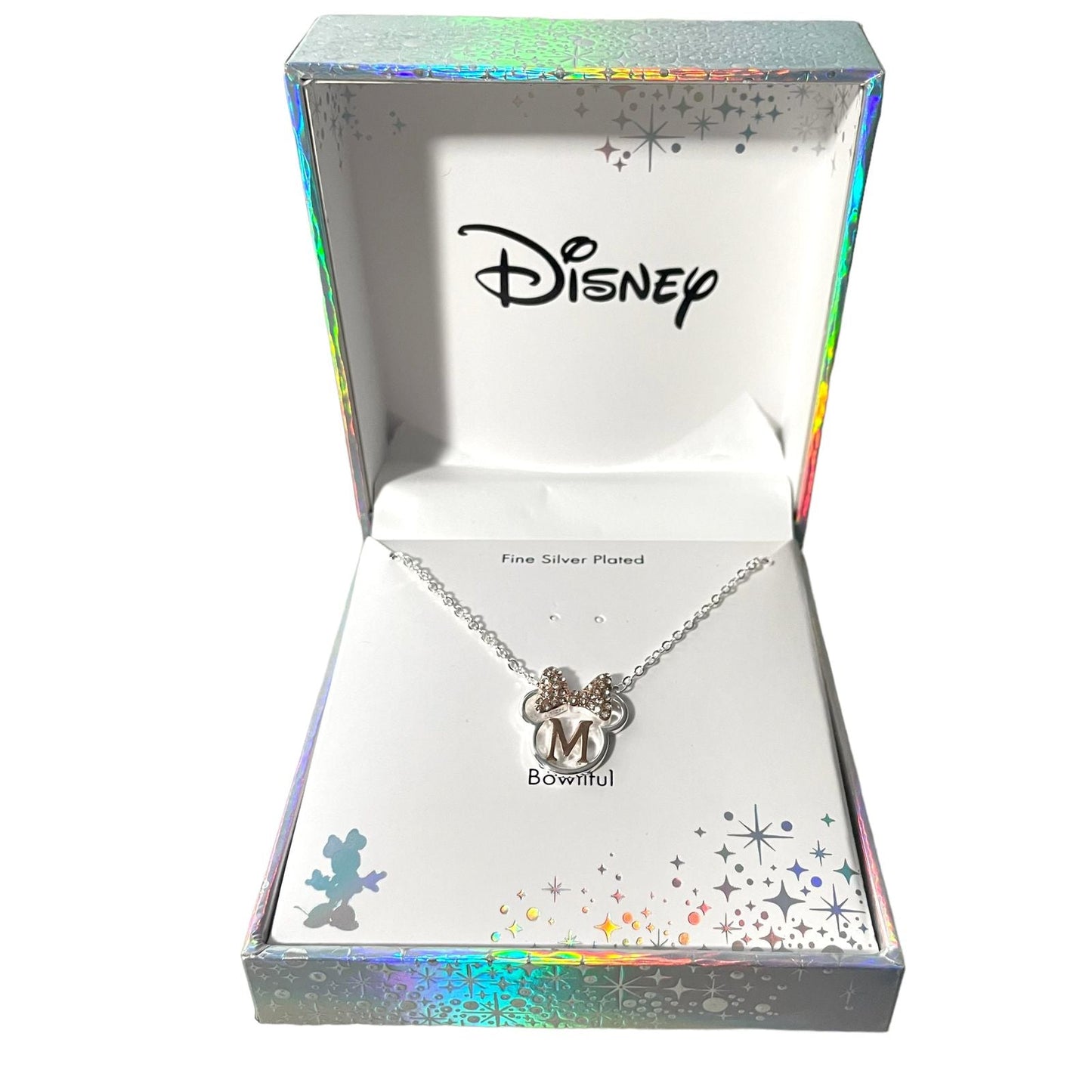 COLLAR DISNEY PLATEADO DE MINNIE INICIAL L