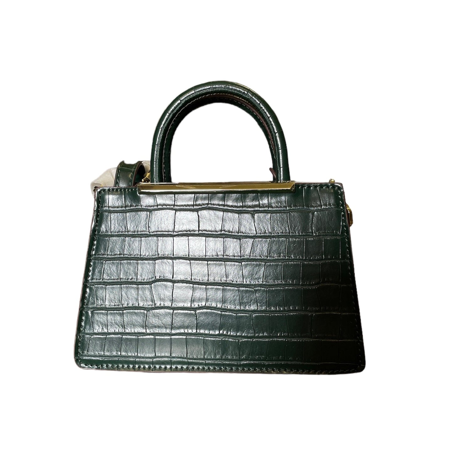 BOLSA DE MANO VERDE CON CORREA DKNY