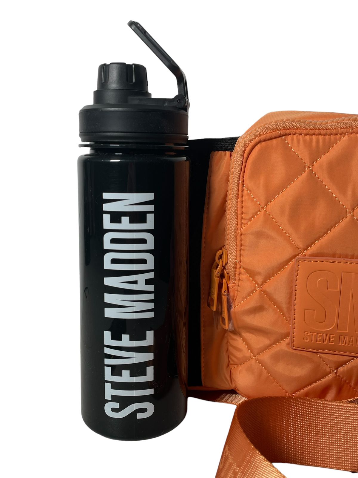 BOLSA STEVE MADDEN NARANJA, INCLUYE TERMO