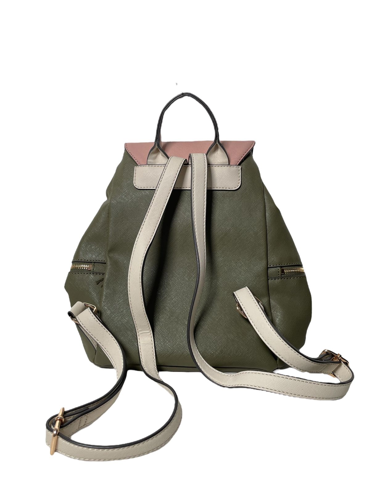 MOCHILA GUESS VERDE MILITAR CON ROSA