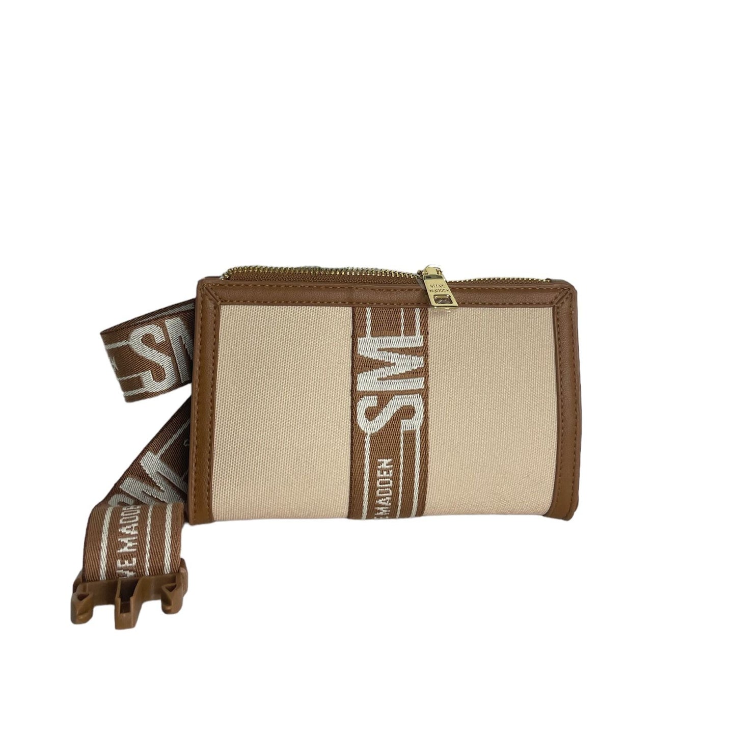 CANGURERA STEVE MADDEN BEIGE CON CAFE